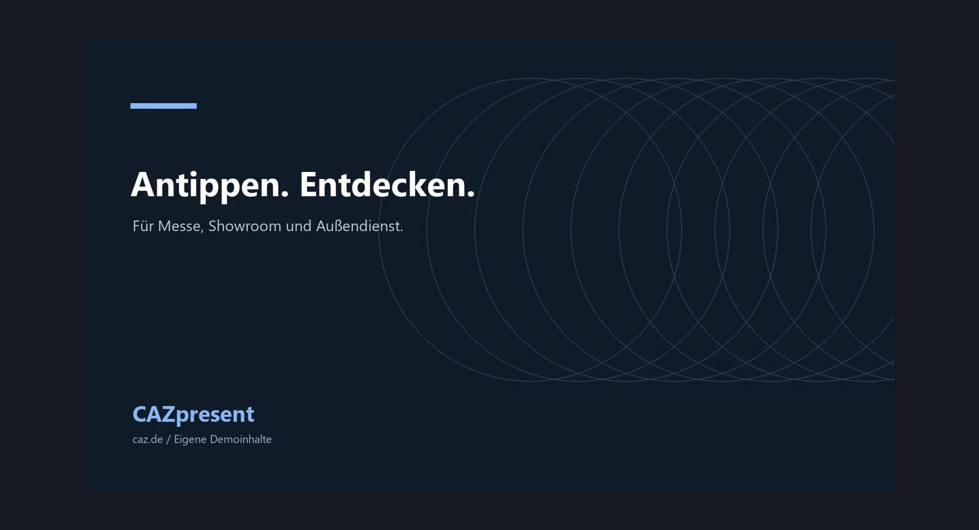 CAZpresent zeigt einen Inhalt bildschirmfüllend im automatischen Diashow-Modus