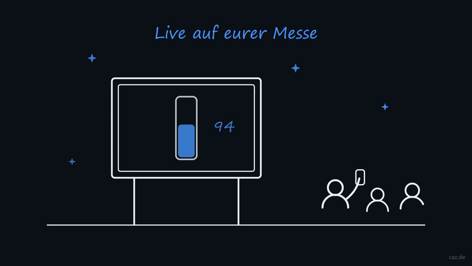 Vorführung des Eventmoduls Applaus-O-Meter