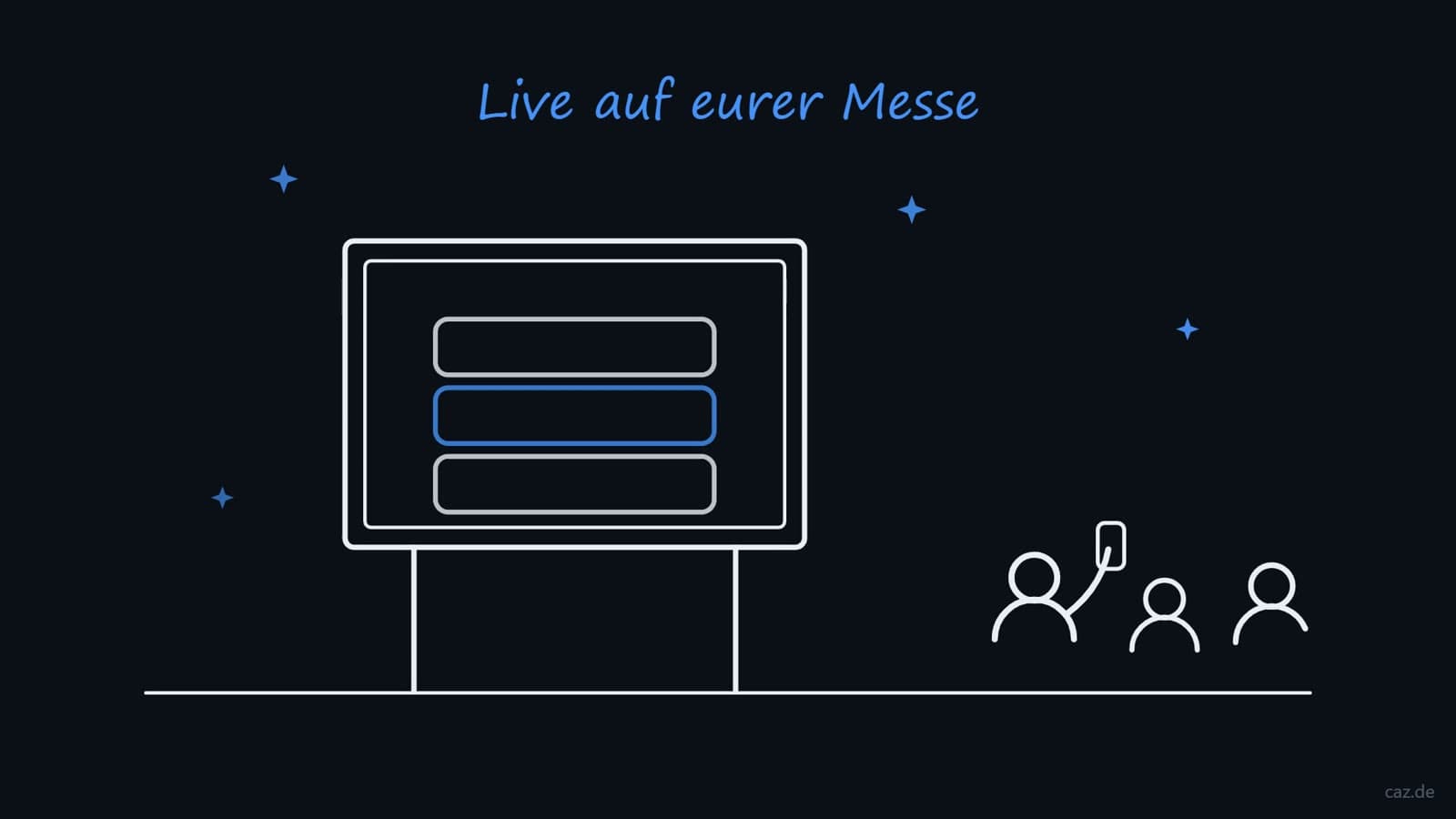 Vorführung des Eventmoduls Fragenwand