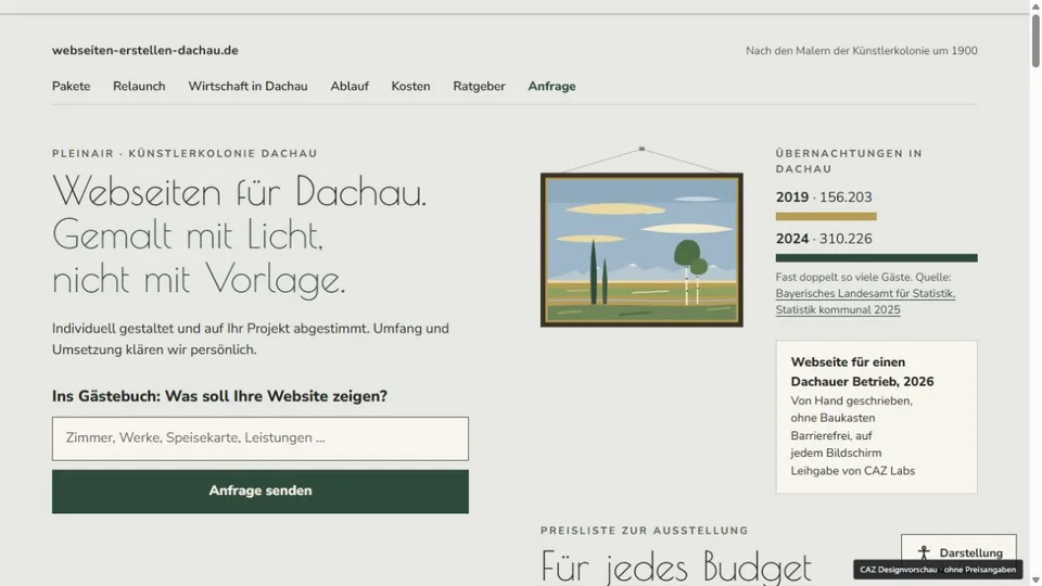 Designvorschau von webseiten-erstellen-dachau.de: Galerie & Landschaft